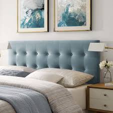 Emily Full Biscuit Tufted Performance Velvet Headboard In Light Blue Walmart Com Walmart Com
