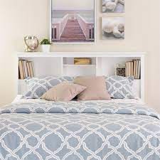 Expand the storage potential of your bedroom with the full mate's platform storage bed with 6 drawers. Prepac Monterey Full Queen Bookcase Headboard In White Wsh 6643