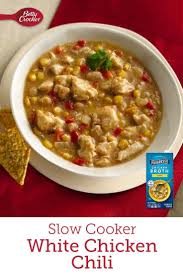 Slow Cooker White Chicken Chili Recipe White Chicken Chili Slow Cooker Slow Cooker Cooking Recipes