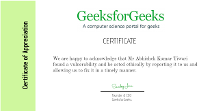 Check spelling or type a new query. Certificates Geeksforgeeks