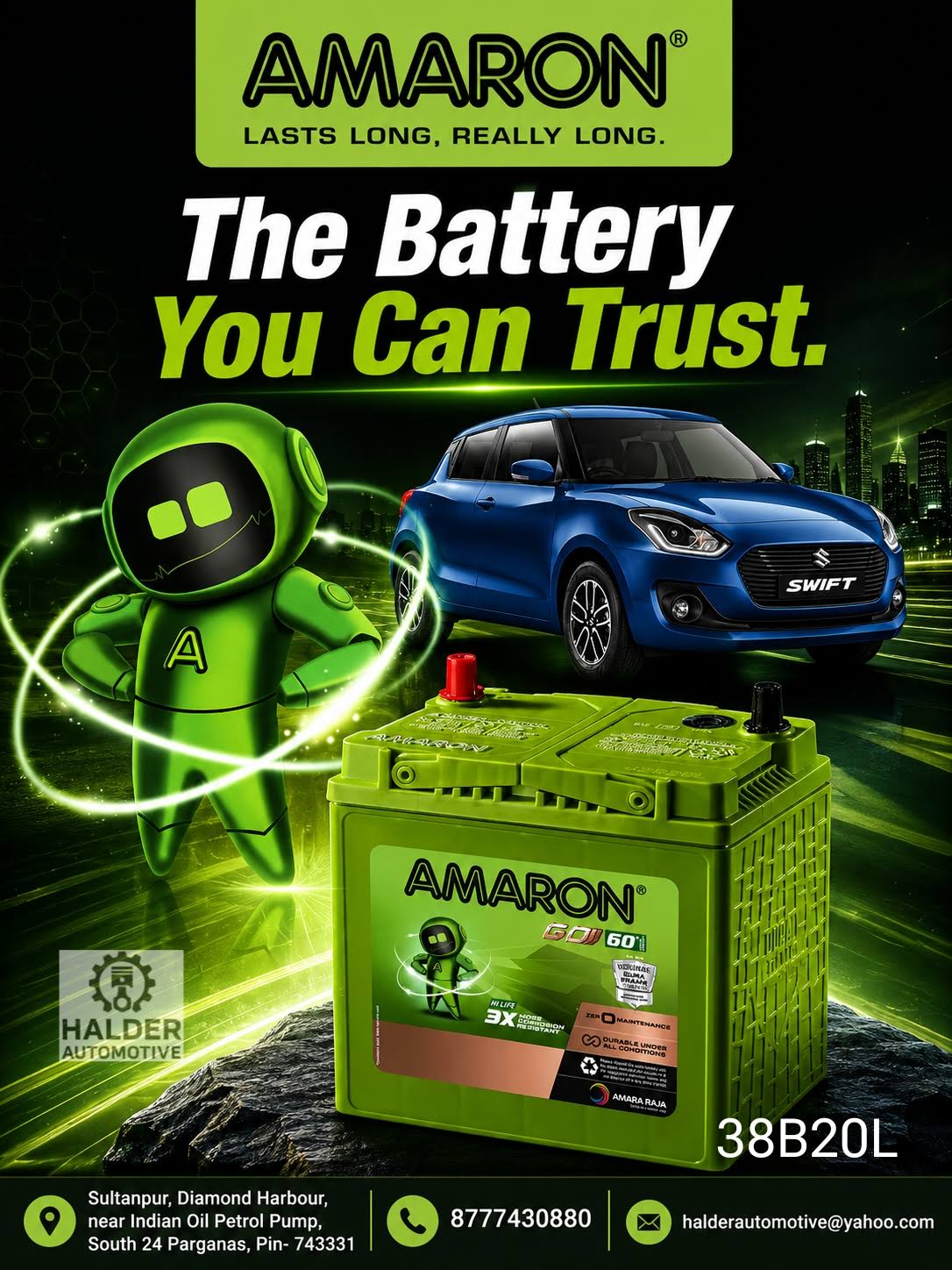 AMARON 38B20L BATTERY - 35AH product image