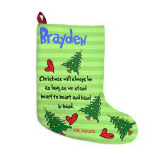 Dr Seuss Quote Christmas Stocking Dr Seuss Quote Holiday Home Decor Green Christmas Stock Green Christmas Stockings Christmas Stockings Green Christmas
