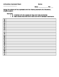 2 what does alphabetical order mean? Alphabet Alliteration Poem Form By A World Class Traveler Tpt