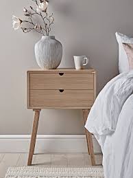New Two Drawer Oak Bedside Table Luxury Bedroom Furniture Furniture By Type Modern Home F Vintage Bedroom Furniture Oak Bedside Tables Luxurious Bedrooms