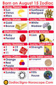 Taurus, virgo, and capricorn are stable earth signs. August 15 Zodiac Full Horoscope Birthday Personality Zsh