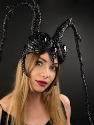 Unisex Insect Headwear, Black Beetle Costume, Fly Hat, Bee Headwear, Gothic  Horns, Secret Garden Party, Fantastic Headwear, Burning Man