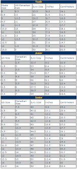 resource center skate size chart