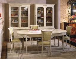 Charme Colors Meloir Italian French Painted Cream Oval Dining Table Dark Wood Dining Table Dining Room Ceiling Fan Kitchen Table Oak