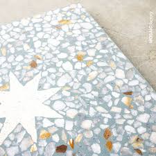 Bespoke Mint Green Terrazzo Tile With White Star Pattern And Marble Chips From Mosaic Factory Terrazzo Collection Pattern Te In 2020 Terrazzo Terrazzo Tile Flooring