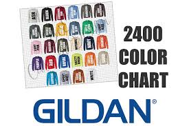 Gildan 2400 Long Sleeve T Shirt Color Chart