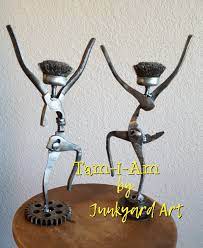 Junkyard Art By Tam I Am Repurposed Pliers And Wire Brush Come Together To Make Happy Dancers Scrap Metal Art Scrap Metal Art Metal Tree Welding Art Projects