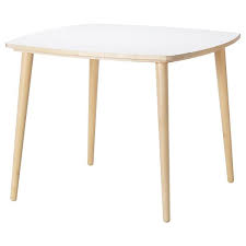 Omtanksam Table Blanc Bouleau Ikea Abedul Ikea Losas Macizas