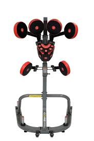 Amazon Com Core Home Fitness Fightmaster Boxing Trainer Full Body Action System Adjustable Punching Pads Martial Arts Mma Karate Muay Thai Black And Red Sports Outdoors