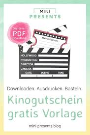 Weitere ideen zu abschiedsgeschenk für erzieherin, geschenke zum abschied, abschiedsgeschenke. Kinogutschein Als Filmklappe Basteln Mini Presents Blog Video Video In 2021 Kinogutschein Gutschein Basteln Kino Kinogutschein Basteln