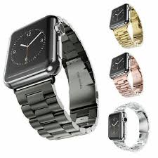 Massive, but elegant watch on a gold bracelet. Newest Strap For Apple Watch Band 42mm Black Gold Full Stainless Steel Bracelet Buckle Strap Clip Adapter For Iwatch 38mm 2018 Watchbands Aliexpress