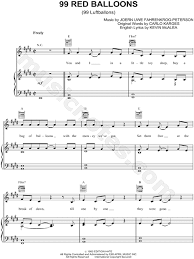 Video clip and lyrics 99 luftballons by nena. Nena 99 Red Balloons Sheet Music In E Major Transposable Download Print Sku Mn0064156