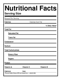A microsoft food nutrition template can help. Blank Nutrition Labels By The Barefoot Professor Tpt