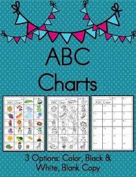 Abc Chart Printable Color Black White Blank Copy
