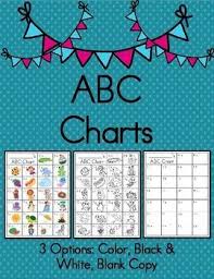 Abc Chart Printable Color Black White Blank Copy