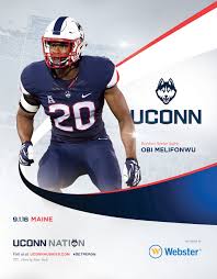 2016 Uconnhuskies Football Roster Card Vs Maine 9 1 16