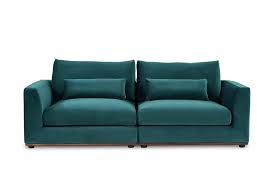 Comfort and style are evident in this dynamic sofa. Deep Teal Velvet Sofa Novocom Top