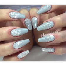 Black And Grey Ombre Coffin Nails Grey Glitter Ombre Coffin Nails Winter Nails Acrylic Silver Nails Coffin Nails Designs