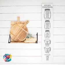 Kitchen conversions chart cut file and printable available in svg, dxf and png version that allows you to use your file across a wide range of cutting machines but also as iron on files in case you do not own a cutting machine. Kitchen Conversion Chart Free Cut File