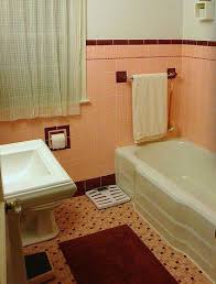 Peachy Pink 1950s Tile Bathroom With Floor To Match Coverings13 Crossville Vintage Bathroom Tile Vintage Tile Burgundy Bathroom