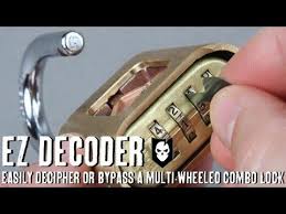 In this video we show you how to easily pick a 4 digit combination padlock. Ez Decoder Easily Decipher Or Bypass A Multi Wheeled Combination Lock Combination Locks Lock Lock Picking Tools