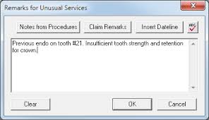 To either aprove a claim or deny it. Include Clarifying Remarks On Insurance Claims Dentrix