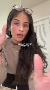 Molly Mae Leather Puffer Jacket