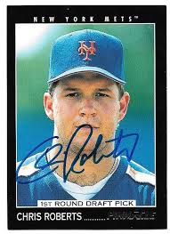 Chris Roberts Signed 1993 Pinnacle Baseball Card
