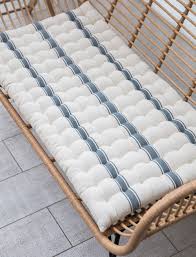 Black And White Striped Bench Seat Hampstead Bench Seat Pad Bench Seat Pads Seat Pads Garden Bench Seating