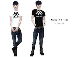 · add to collection · adblock detected! Kireina Sims K Pop Monsta X Tees For Male