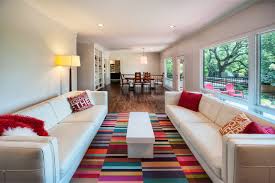 For high traffic living areas in the home such as kitchens, living rooms and dining rooms, hardwood is more popular than carpet in fact, carpet is preferred floor covering for bedrooms, home offices and kids' play areas. Modern Living Room Rug Ideas