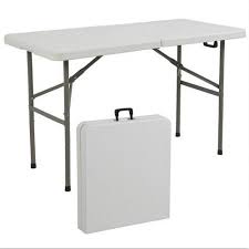 Folding Table 4 Portable Plastic Indoor Outdoor Picnic Party Dining Camp Tables Folding Picnic Table Folding Table Outdoor Dinning Table
