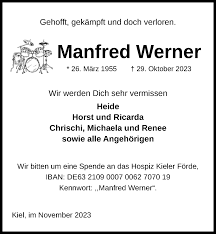 Traueranzeigen von Manfred Werner
