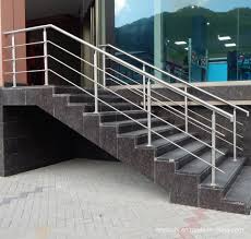 Stainless steel banister stair space. Ace Modern Exterior Stainless Steel Solid Rod Balustrade Stair Railing Handrail Price China Railing Stainless Steel Railing Made In China Com