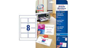 These business cards are the very best fir printing event tickets and information cards. C32028 25 Avery Zweckform Paper Business Card 85 X 54mm 25 Sheets Distrelec Export Shop