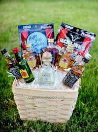 Gift Baskets For Men S Birthday Craftibilities Basket Of Booze Fun Guy Birthday Gift Idea Mens Birthday Gifts Birthday Gift Picture Man Birthday