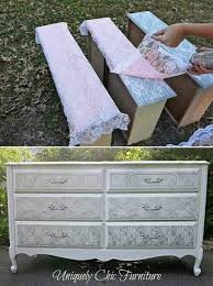 40 Shabby Chic Decor Ideas And Diy Tutorials 2017 Lace Painted Furniture Shabby Chic Diy Furniture Makeover