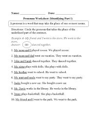 Regular Pronouns Worksheets Identifying Pronouns Worksheet Pronoun Worksheets Pronoun Nouns And Pronouns