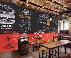 Customize Wall Mural Restaurant Decor Restaurant Interior Design Cafe Interior Design