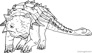 Free ankylosaurus coloring pages online. Realistic Ankylosaurus Coloring Page Coloringall