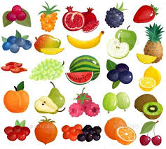 Fruits Berries Colorful Icons Collection Fruits Drawing Fruit Icon Collection
