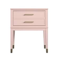 Delta children farmhouse nightstand with drawer: Westerleigh End Table Pink Cosmoliving By Cosmopolitan Target