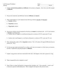 Maybe you would like to learn more about one of these? 10 Cell Passive Transport Worksheet