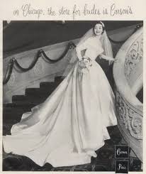 Ad Chicago Carson Pirie Scott Bridal Shop Bride On Stairs 1953 Wedding Gowns Vintage Vintage Bridal Wedding Dresses Vintage