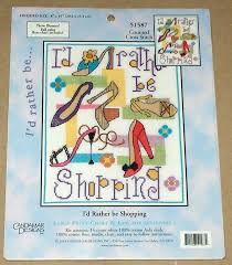 Id Rather Be Shopping Cross Stitch Kit Candamar Designs Shoes