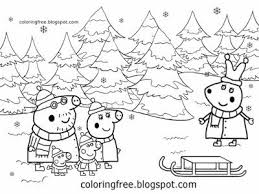 This is one of our most favorite peppa pig coloring pages as it. Xmas Shop Buying Trees Frozen Forest Drawing Rabbit Peppa Pig Christmas Coloring Page For Playgro Peppa Pig Coloring Pages Coloring Pages Winter Coloring Pages